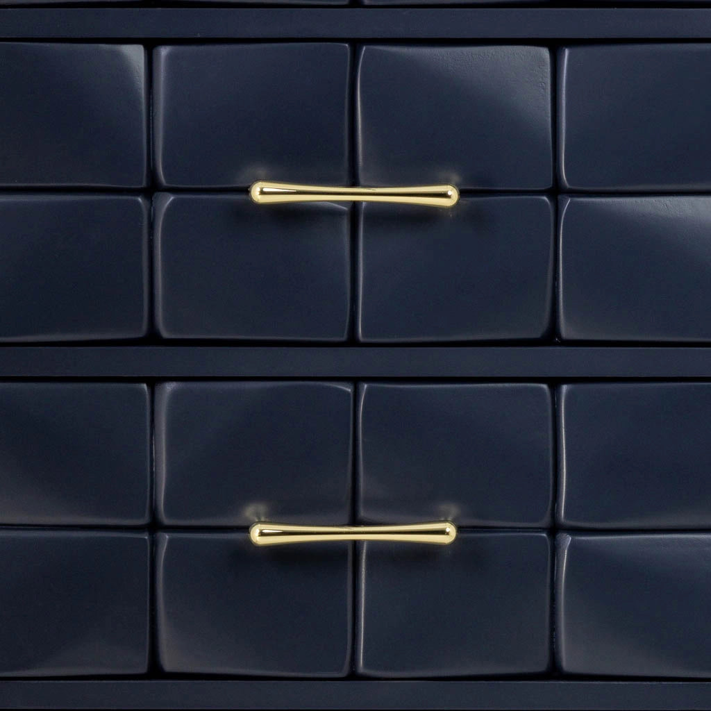 Cassettiera alta in legno nero 44x38x108h cm