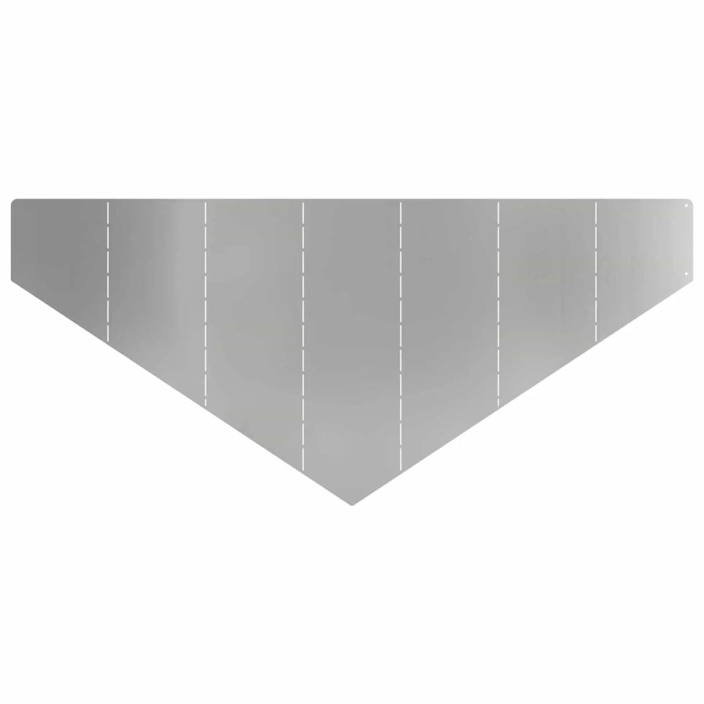 Bordura per Prato 100 x 45 cm Acciaio Argento 8008897