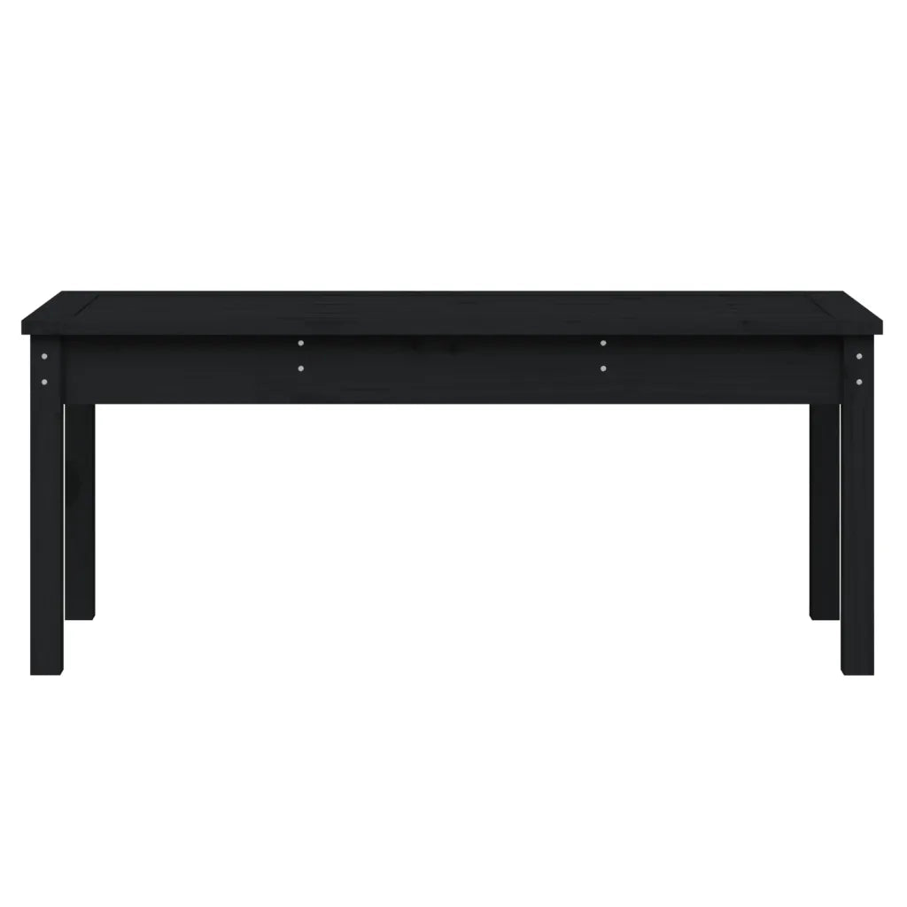 Panca da Giardino Nera 109x44x45 cm Legno Massello di Pino 824008