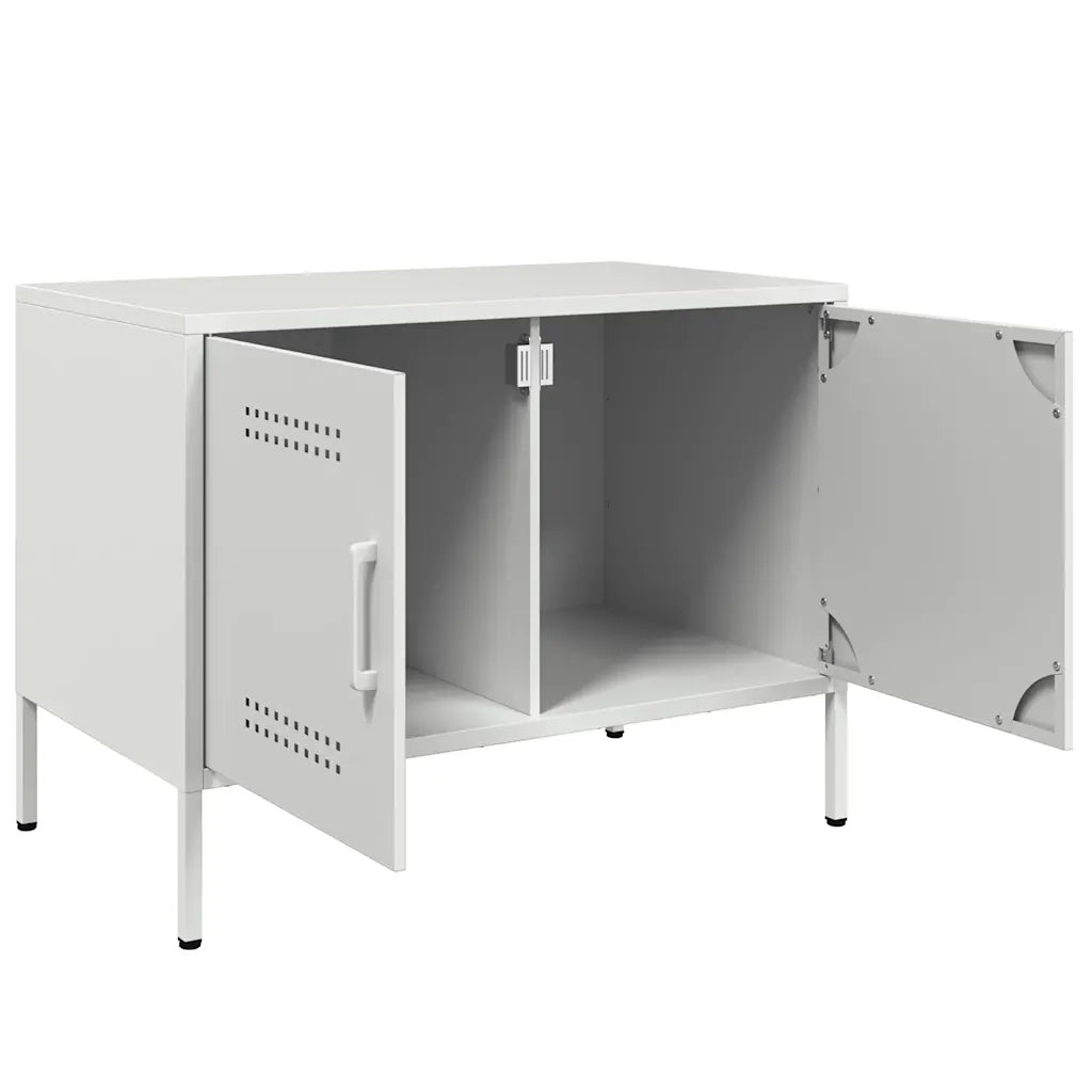 Mobile TV Bianco 68x39x50,5 cm in Acciaio 842944