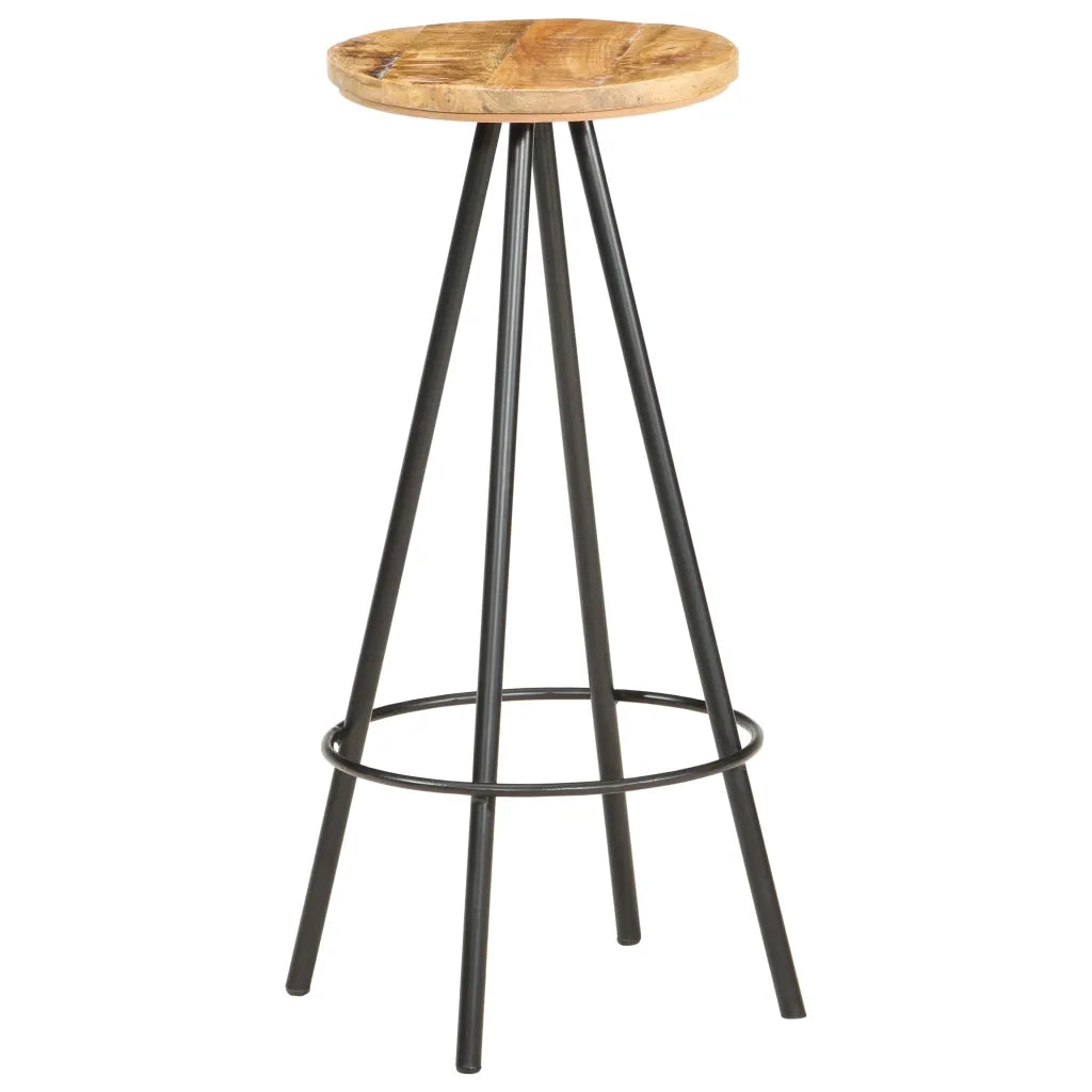 Sgabelli da Bar 4 pz in Legno Grezzo di Mango cod mxl 59549