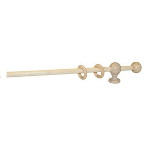 BASTONE LEGNO A STRAPPO D 11 NATURALE 120CM C/SUPP.- 1,0 coppie