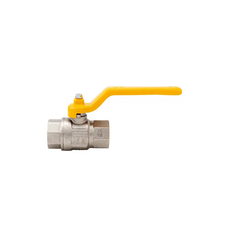 Valvola a sfera gas F–F ¾" – ottone certificata per gas Articolo 066
