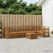 Set divano sezionale 6 pcs Naturale Legno di Acacia Massello 3384445