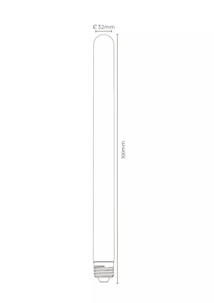 Lampadina LED vintage dimmerabile tubolare ambra E27 4,9W