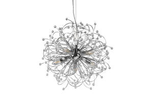 Lampada a Sospensione da Interno Attacco E14 in Metallo Cromo