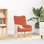 Poltrona Rilassante  Rosso Arancione in Tessuto Corduroy
