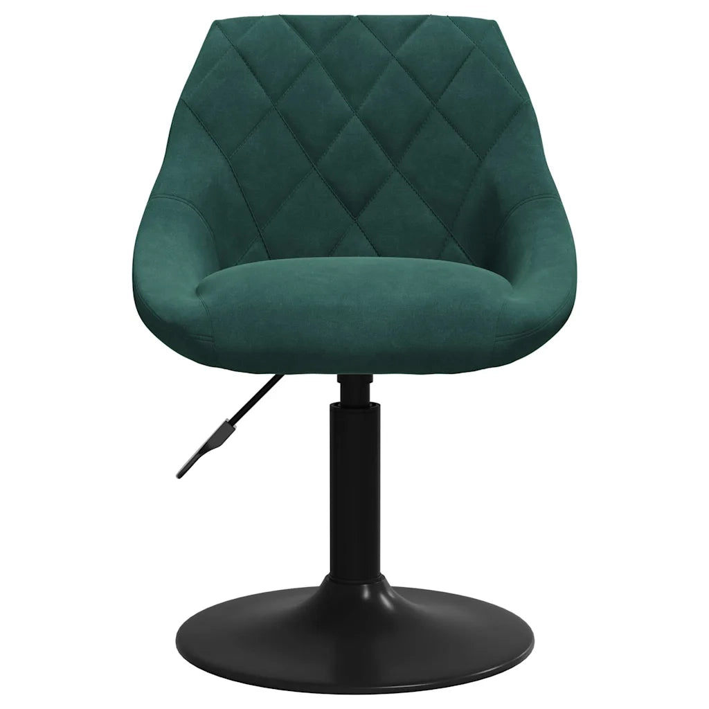 Sedie da Pranzo Girevoli 2 pz Verde Scuro in Velluto 335330