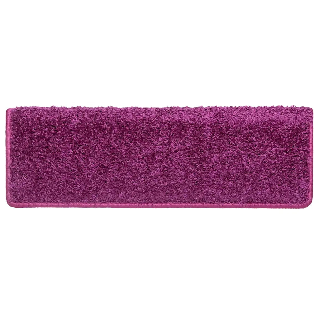 Tappetini per scale 15 pz | Gradini per Scale 65x21x4 cm Viola Bordo rettangolare