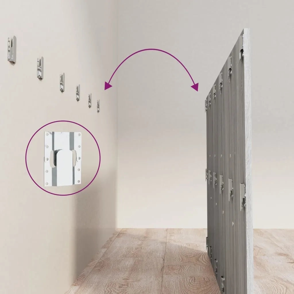 Testiera | Testata Letto con Comodini in Legno Multistrato Grigio Sonoma