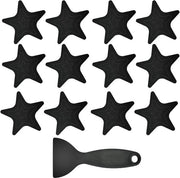 12 Sticker antiscivolo a forma di stella per doccia e bagno – con raschiatore – sticker antiscivolo per doccia, sticker autoadesivi per pavimento di doccia, sticker antiscivolo a forma di stella con raschiatore