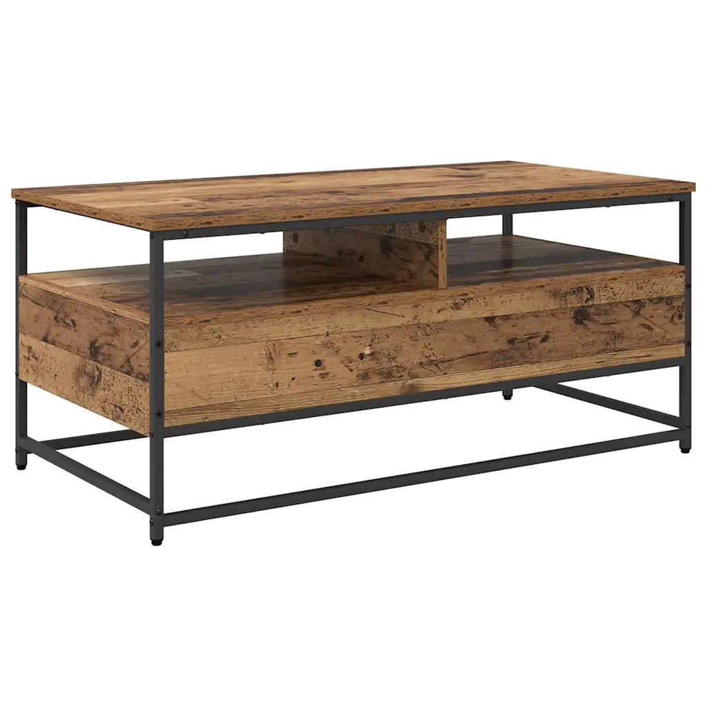Tavolino da salotto con cassetto Legno vecchio 100 x 51 x 45 cm