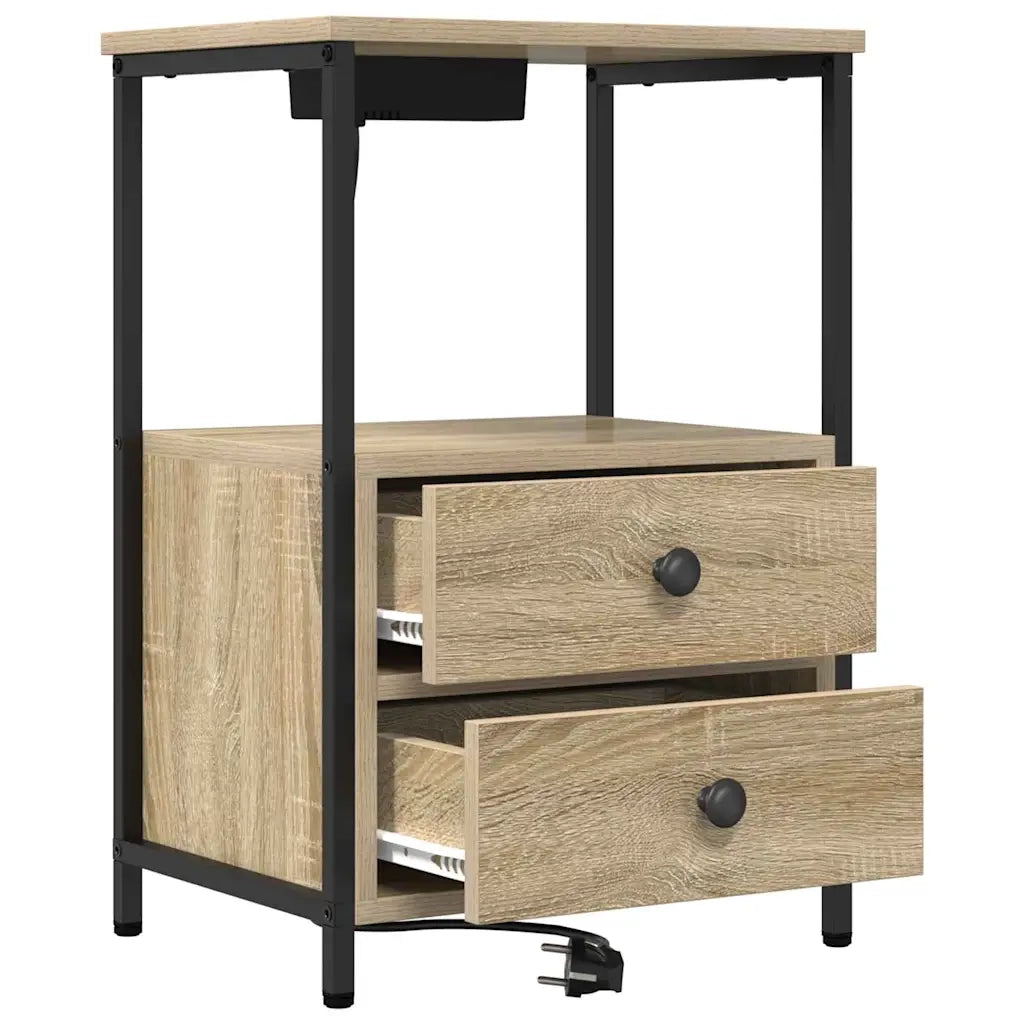 Set di 2 Comodini | Armadio da Notte | Mobiletto da notte Rovere Sonoma 40 x 31 x 60 cm