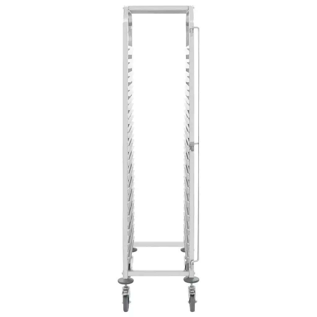 Carrello da Cucina-Scaffale per Cucina per 16 Vassoi 38x55x163 cm in Acciaio Inox