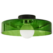 Lampada da soffitto con paralume in vetro verde Apparecchio di illuminazione ad incasso per soffitti bassi