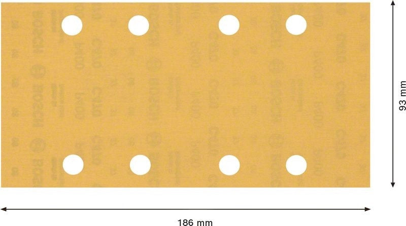 2608900859 - Set 10 Fogli abrasivi C470 , 93 X 186mm , P400 , EXPERT for LEGNO+VERNICE