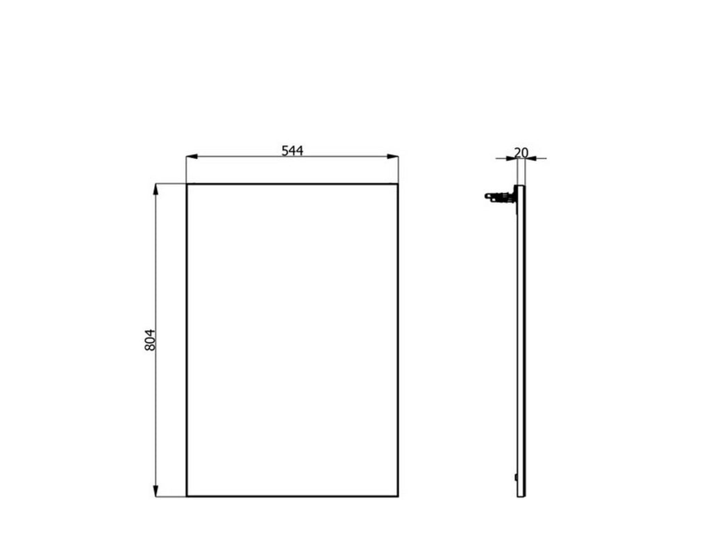 Telgate, Specchio kit Fissaggio a Muro Incluso, 54.5x80.5h cm Beige