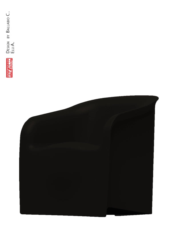 Poltrona Sedia da Giardino 69x72 cm in Resina Arkema Lady Antracite