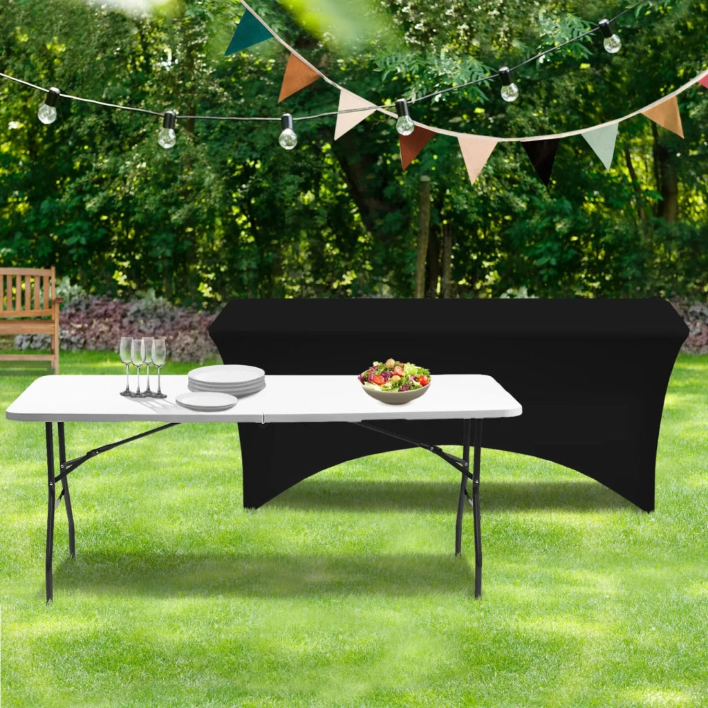 IDMarket - Copertura nero per tavolo pieghevole 180 cm