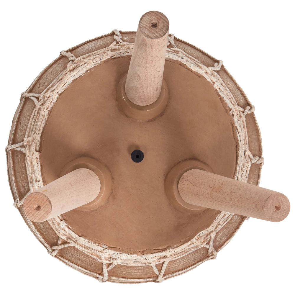 Vaso per piante Marrone chiaro Magnesio Base rotonda in legno massiccio Vaso per piante alte