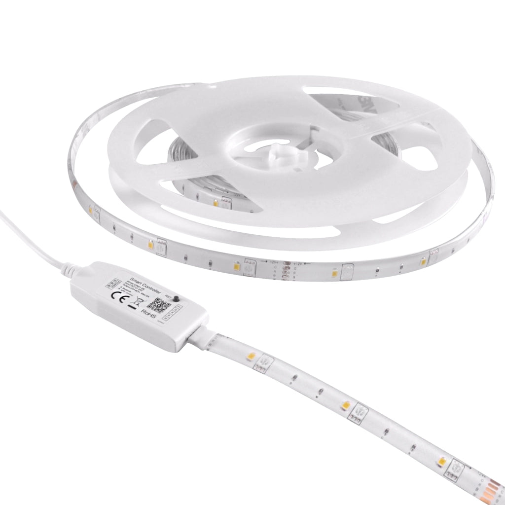 Striscia LED WiFi 2m RGB+4000K IP65 Tuya kit Polux