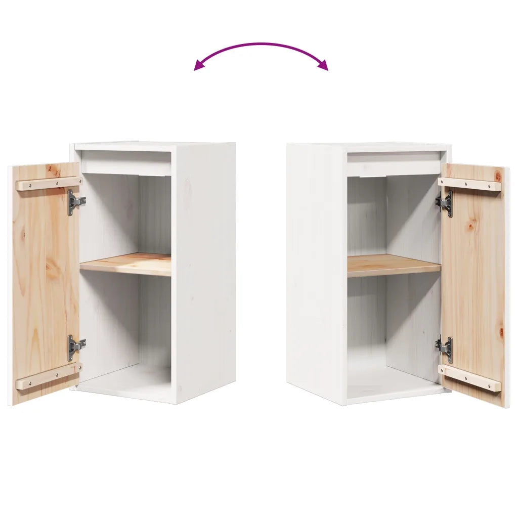 Pensili 2 pz Bianchi 30x30x60 cm in Legno Massello di Pino cod mxl 33035