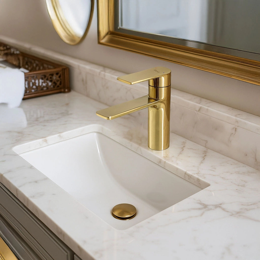 Rubinetto Da Lavabo Rea Storm Gold Low