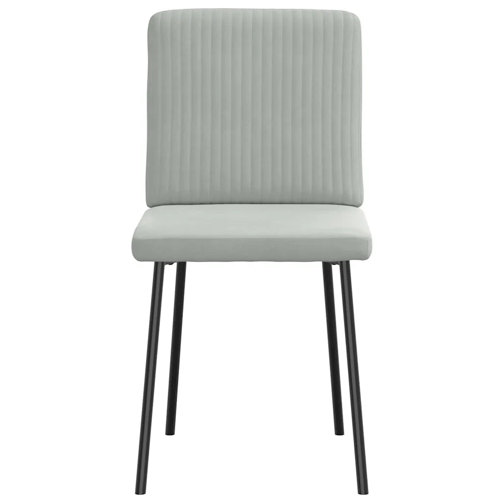 Sedie da Pranzo 4 pz Grigio Chiaro in Velluto 3315286