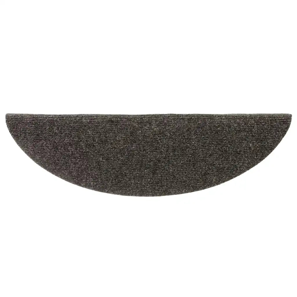Tappetini per scale autoadesivi 15 pz 56x17x3 cm antracite semicircolari 322352
