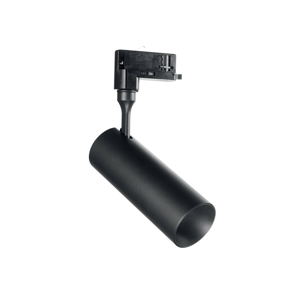 Proiettore Cilindrico Smile Alluminio Nero Led 15W 3000K Luce Calda Cri80 50°