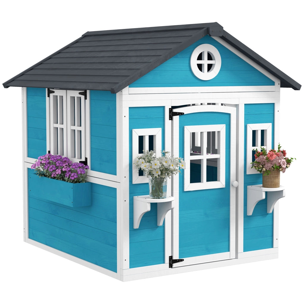 Casetta bambini esterno ¨C zephmum ¨C blu 114x126,4x135 cm