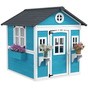 Casetta bambini esterno ¨C zephmum ¨C blu 114x126,4x135 cm