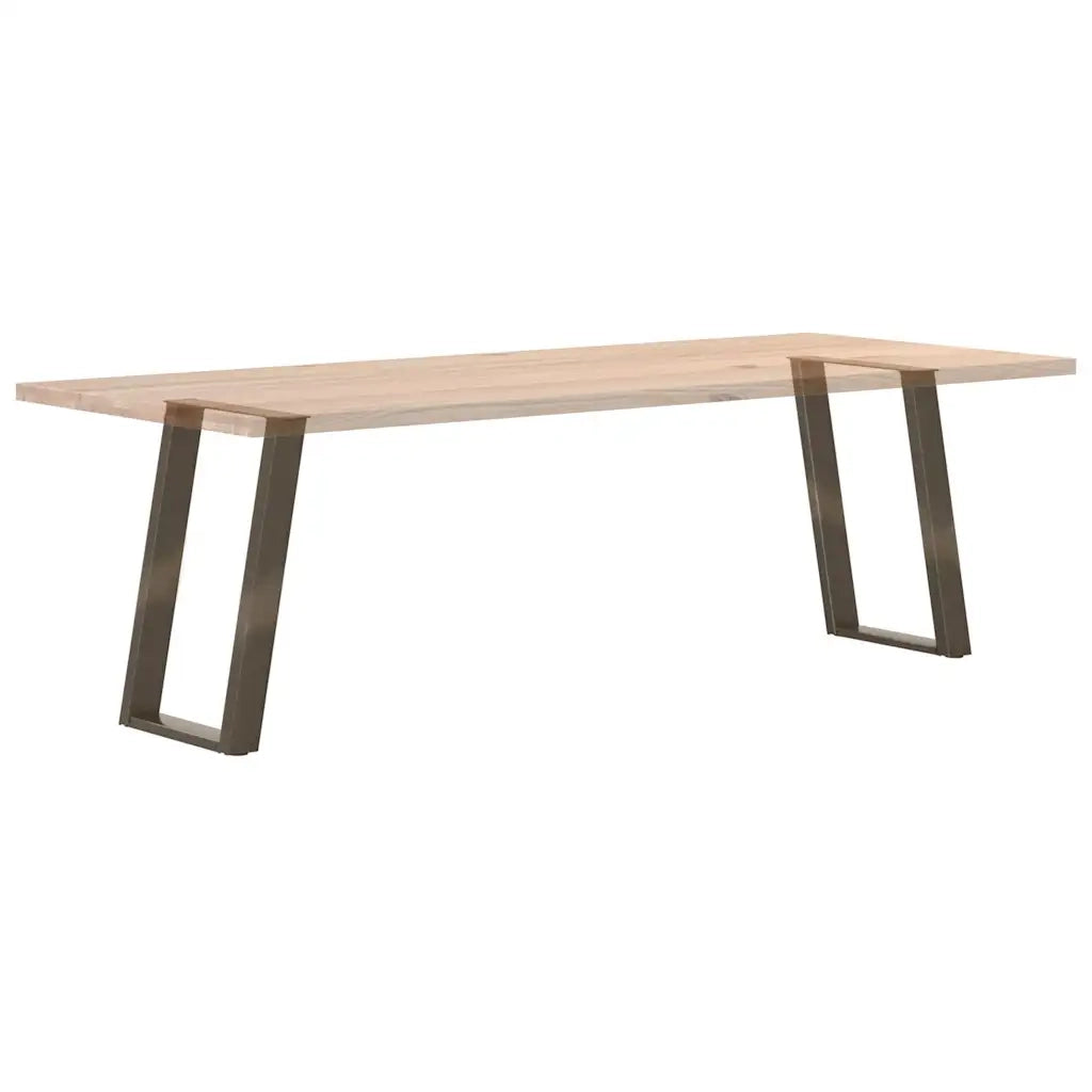 Gambe per tavolo da pranzo a forma di U 2 pz in acciaio naturale 50x(72-73) cm 4012787