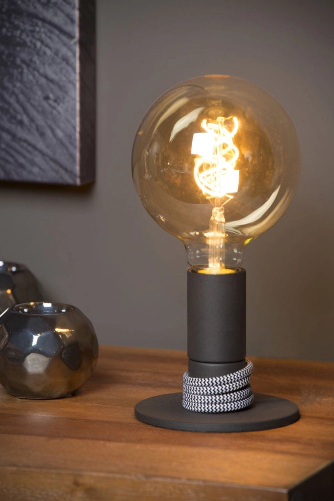 Lampada da tavolo Lucide Marit nera E27 40W 45576/01/30