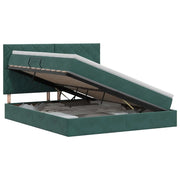 Letto con contenitore e materasso Verde Scuro 140 x 200 cm 3459756