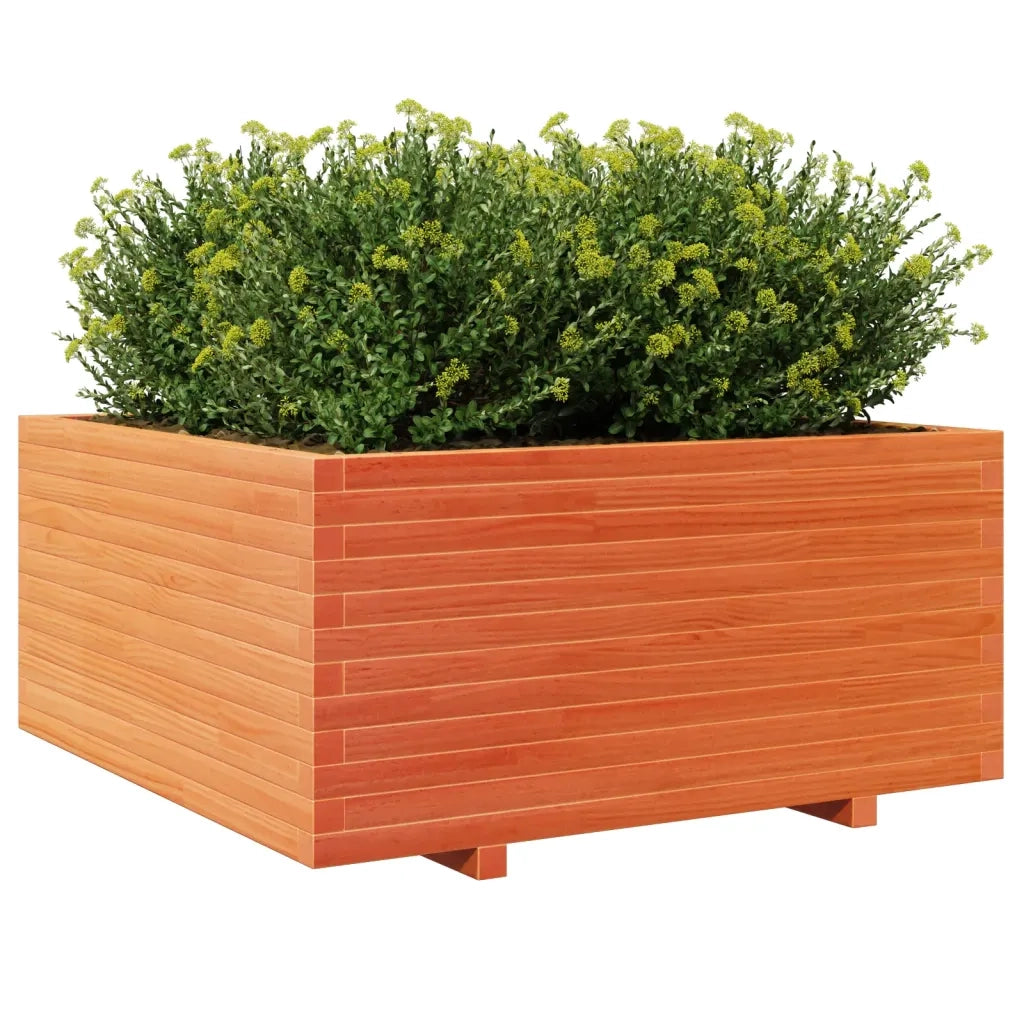 Fioriera Giardino Marrone Cera 100x100x49,5 Legno Massello Pino 3282541