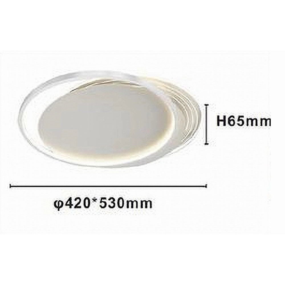 Trade Shop - Plafoniera Led 30watt Cerchio Bianco Lampadario Soffitto Tondo Luce Fredda 70685 -