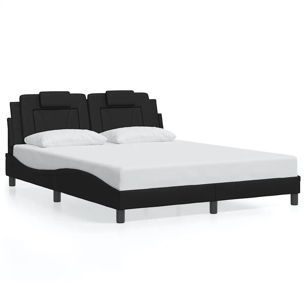 Giroletto Viana senza Materasso Nero 160x200 cm in Similpelle 3208103