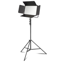 LED Niova 150-F Pro luce d'area incl. treppiede per lampada, luce d'area da 150 W con bicolore, luce da studio con luminosità dimmerabile, luce video con radiocomando