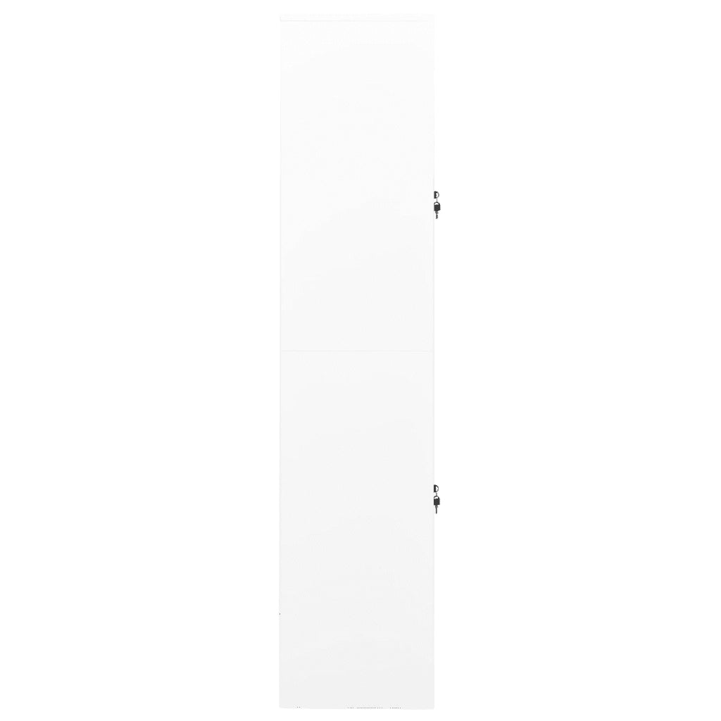 Armadio per Ufficio Bianco 90x40x180 cm in Acciaio 335942