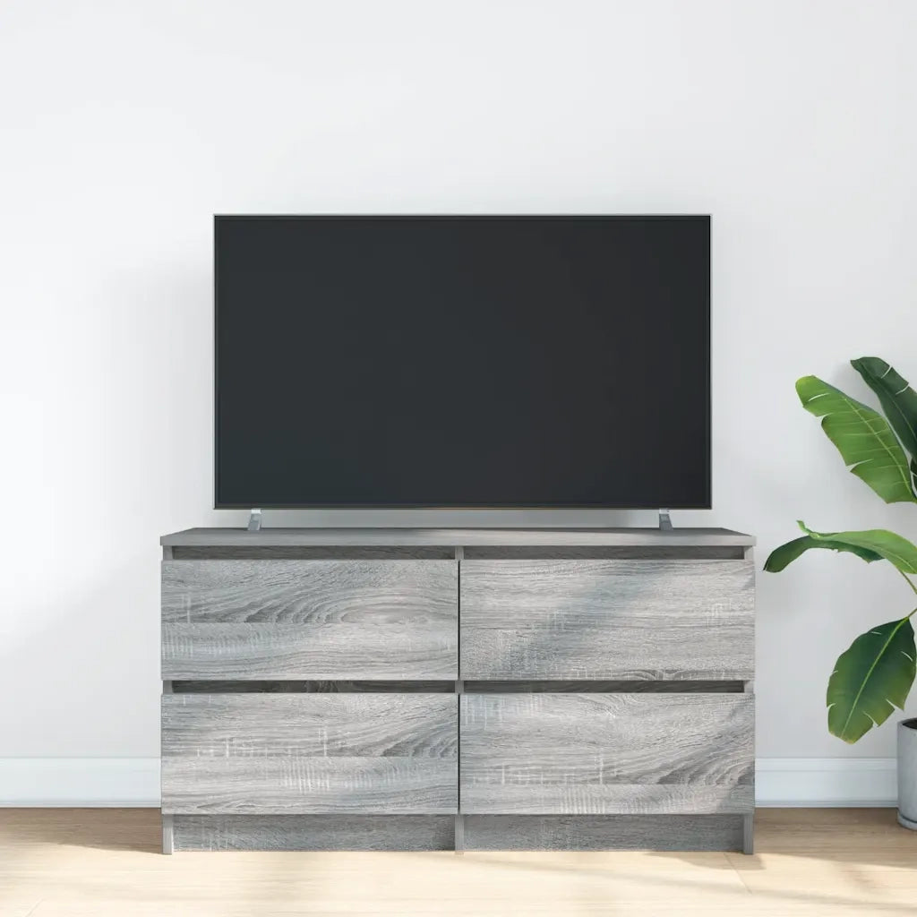 Mobile TV-Credenza TV-Console TV Grigio Sonoma 100x35x54 cm in Legno Multistrato 196602
