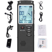Trade Shop - Registratore Vocale Digitale Registrazione Audio Da 8gb Con Schermo Lcd Q-lc503 -