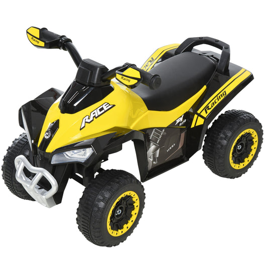 Quad per Bambini a Spinta Manuale con Suoni Integrati Giallo