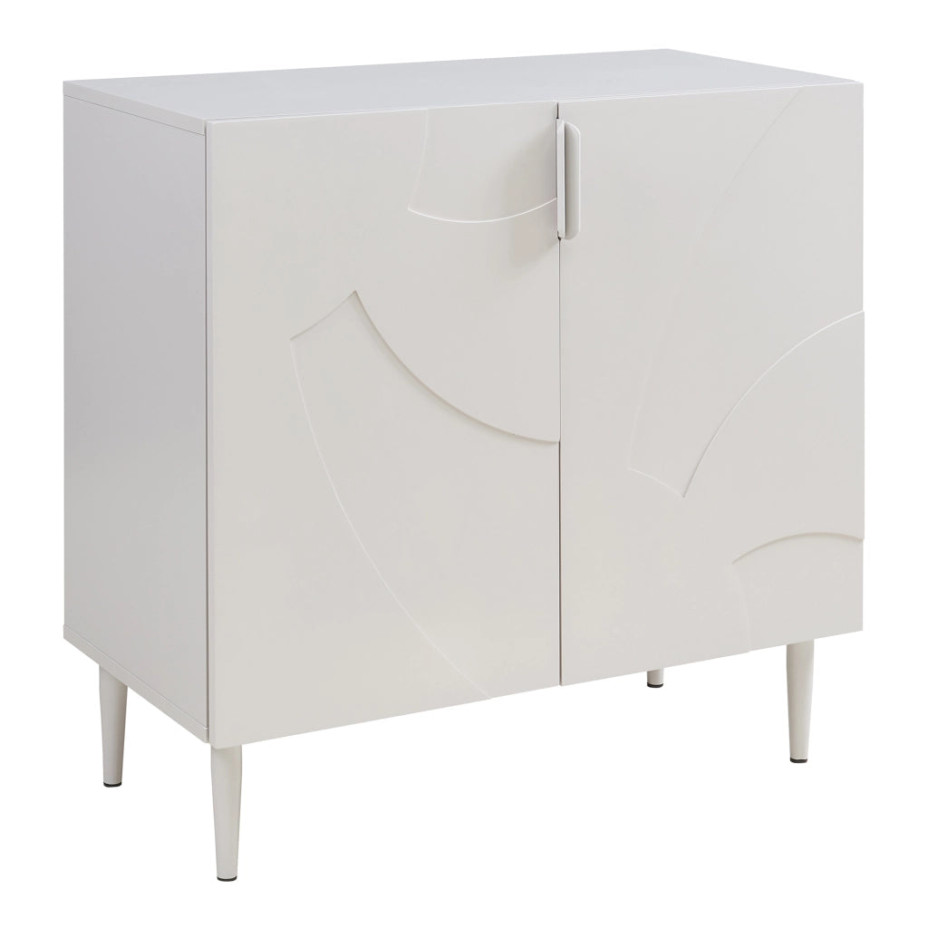 Credenza Bassa Starvili con 2 Ante Madia Moderna 75x76x38 cm Beige [en.casa]