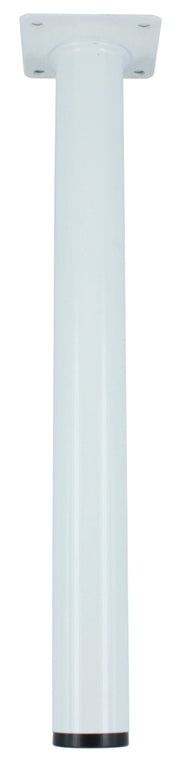 PIEDE PER TAVOLO ACCIAIO D. 30 X H 800 MM BIANCO- 4,0 pz