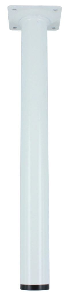 PIEDE PER TAVOLO ACCIAIO D. 30 X H 800 MM BIANCO- 4,0 pz