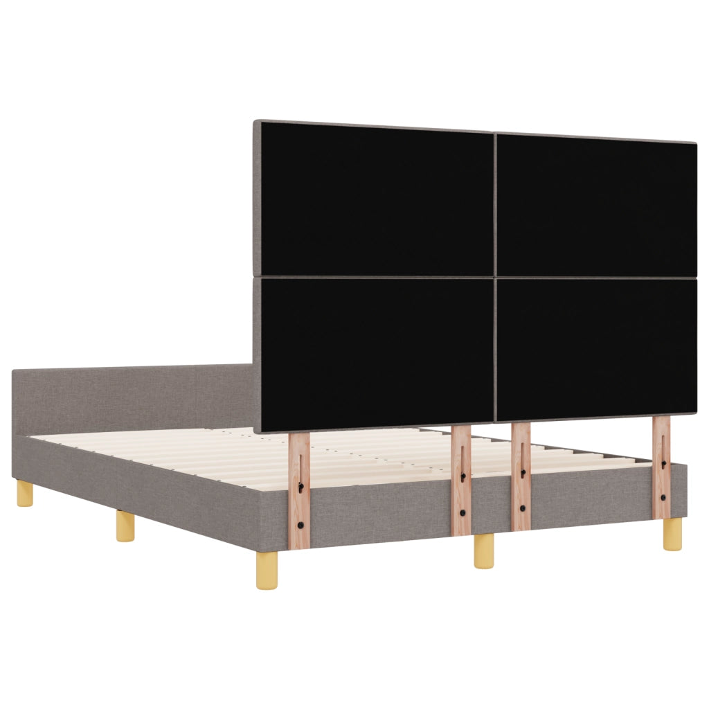 Letto in Tessuto Tortora 140x190 cm