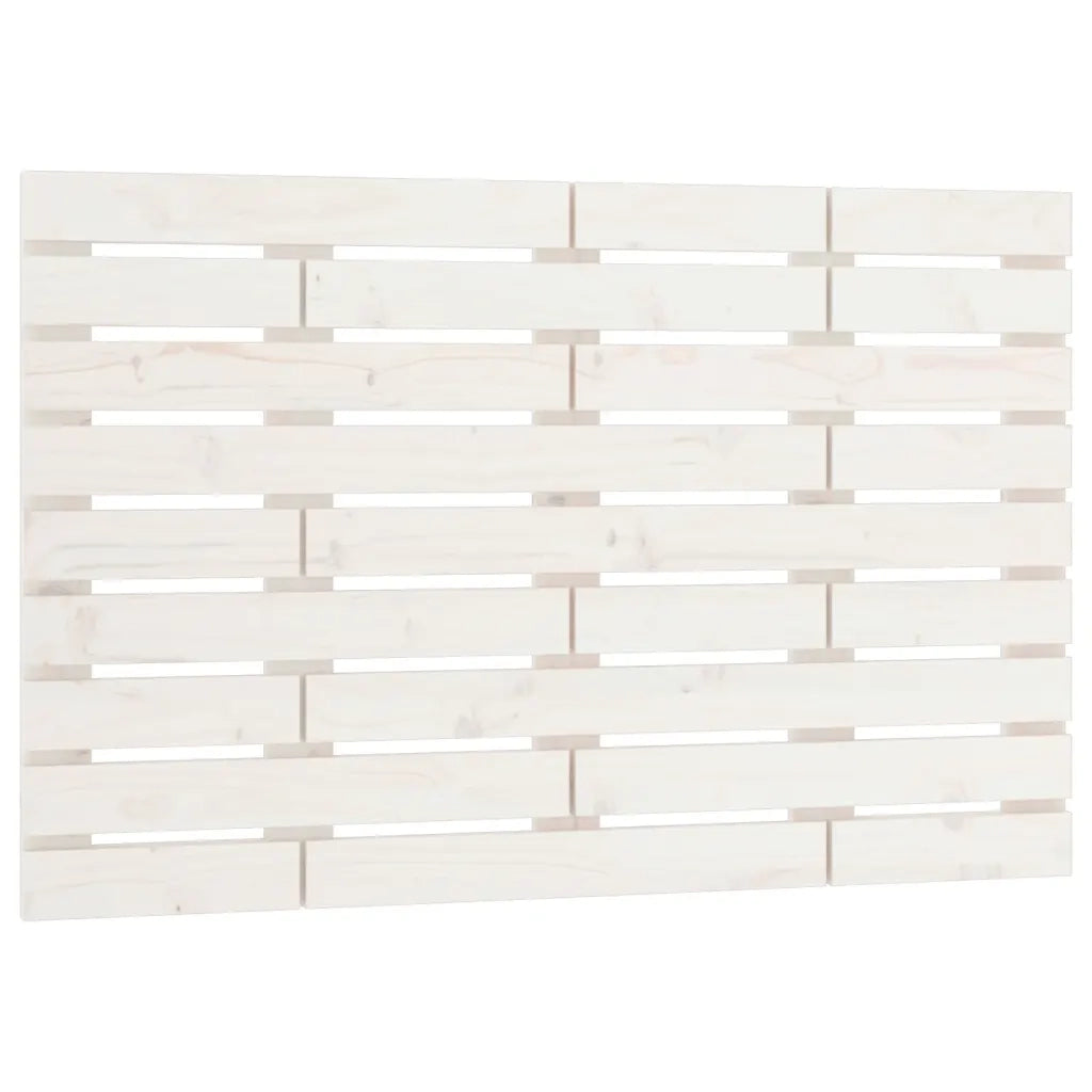 Testiera da Parete Bianca 106x3x63 cm in Legno Massello di Pino