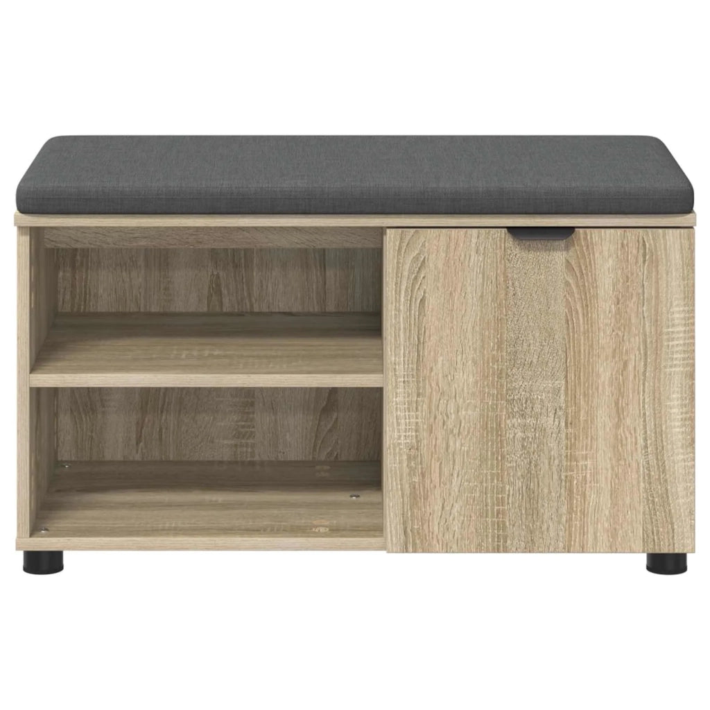 Panca per ingresso con cuscino Rovere Sonoma 80 x 38 x 46 cm