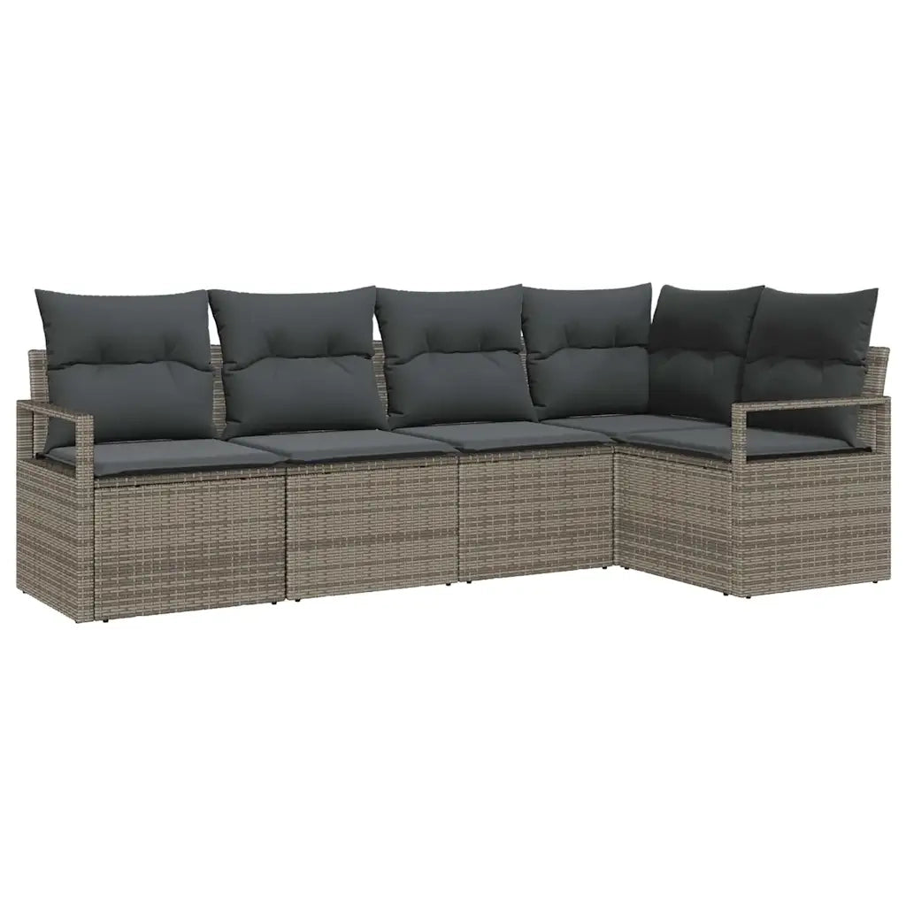 Set di divani 5 pcs Grigio polyrattan 3346379